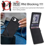 復古仿皮可拆卸彈簧卡包磁吸 RFID 手機殼，適用於 iPhone 17e / 16e、iPhone 17 Pro Max、iPhone 17 Pro、iPhone 15 Plus、iPhone 15、iPhone 14 Plus、iPhone 14 / 13、iPhone 12 / 12 Pro