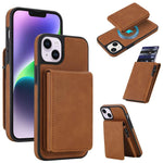 復古仿皮可拆卸彈簧卡包磁吸 RFID 手機殼，適用於 iPhone 17e / 16e、iPhone 17 Pro Max、iPhone 17 Pro、iPhone 15 Plus、iPhone 15、iPhone 14 Plus、iPhone 14 / 13、iPhone 12 / 12 Pro