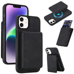 復古仿皮可拆卸彈簧卡包磁吸 RFID 手機殼，適用於 iPhone 17e / 16e、iPhone 17 Pro Max、iPhone 17 Pro、iPhone 15 Plus、iPhone 15、iPhone 14 Plus、iPhone 14 / 13、iPhone 12 / 12 Pro