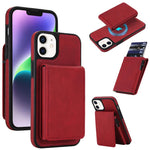 復古仿皮可拆卸彈簧卡包磁吸 RFID 手機殼，適用於 iPhone 17e / 16e、iPhone 17 Pro Max、iPhone 17 Pro、iPhone 15 Plus、iPhone 15、iPhone 14 Plus、iPhone 14 / 13、iPhone 12 / 12 Pro