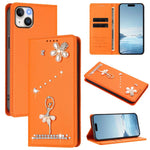 芭蕾女孩鑽石鑲嵌 RFID 素食皮革手機殼，適用於 iPhone 16 Pro、iPhone 16 Plus、iPhone 16、iPhone 15 Pro Max、iPhone 15 Pro、iPhone 15 Plus