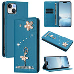 芭蕾女孩鑽石鑲嵌 RFID 素食皮革手機殼，適用於 iPhone 16 Pro、iPhone 16 Plus、iPhone 16、iPhone 15 Pro Max、iPhone 15 Pro、iPhone 15 Plus