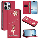 芭蕾女孩鑽石鑲嵌 RFID 素食皮革手機殼，適用於 iPhone 16 Pro、iPhone 16 Plus、iPhone 16、iPhone 15 Pro Max、iPhone 15 Pro、iPhone 15 Plus