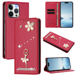 芭蕾女孩鑽石鑲嵌 RFID 素食皮革手機殼，適用於 iPhone 16 Pro、iPhone 16 Plus、iPhone 16、iPhone 15 Pro Max、iPhone 15 Pro、iPhone 15 Plus