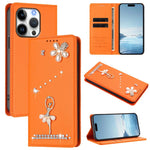 芭蕾女孩鑽石鑲嵌 RFID 素食皮革手機殼，適用於 iPhone 16 Pro、iPhone 16 Plus、iPhone 16、iPhone 15 Pro Max、iPhone 15 Pro、iPhone 15 Plus