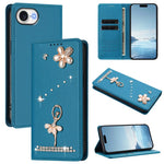 芭蕾女孩鑽石鑲嵌 RFID 素食皮革手機殼，適用於 iPhone 17e / 16e、iPhone 17 Pro Max、iPhone 17 Pro、iPhone 17、iPhone Air、iPhone 16 Pro Max