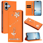 芭蕾女孩鑽石鑲嵌 RFID 素食皮革手機殼，適用於 iPhone 17e / 16e、iPhone 17 Pro Max、iPhone 17 Pro、iPhone 17、iPhone Air、iPhone 16 Pro Max