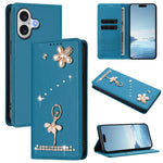 芭蕾女孩鑽石鑲嵌 RFID 素食皮革手機殼，適用於 iPhone 17e / 16e、iPhone 17 Pro Max、iPhone 17 Pro、iPhone 17、iPhone Air、iPhone 16 Pro Max