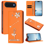 芭蕾女孩鑽石鑲嵌 RFID 素食皮革手機殼，適用於 iPhone 17e / 16e、iPhone 17 Pro Max、iPhone 17 Pro、iPhone 17、iPhone Air、iPhone 16 Pro Max