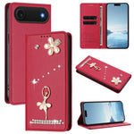 芭蕾女孩鑽石鑲嵌 RFID 素食皮革手機殼，適用於 iPhone 17e / 16e、iPhone 17 Pro Max、iPhone 17 Pro、iPhone 17、iPhone Air、iPhone 16 Pro Max