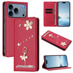 芭蕾女孩鑽石鑲嵌 RFID 素食皮革手機殼，適用於 iPhone 17e / 16e、iPhone 17 Pro Max、iPhone 17 Pro、iPhone 17、iPhone Air、iPhone 16 Pro Max