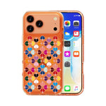 透明水晶紅心圖案手機殼，適用於 iPhone 17 Pro Max、iPhone 17 Pro