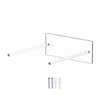 Wall-Mounted Clear Acrylic Cowboy Hat Storage Rack Sun Hat Display Stand, Single Pack, 2pcs/Pack