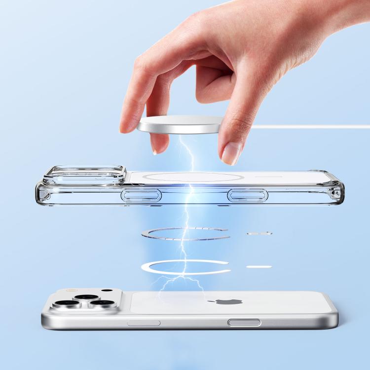 半透明PC磁吸防震手機殼，適用於iPhone 17 Pro Max、iPhone 17 Pro