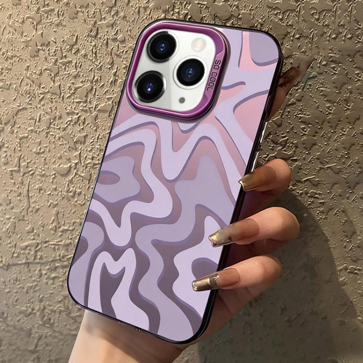 波浪條紋圖案磨砂IMD二合一PC手機殼，適用於iPhone 11、iPhone 11 Pro、iPhone X / XS、iPhone XR、iPhone XS Max、iPhone 8 Plus / 7 Plus