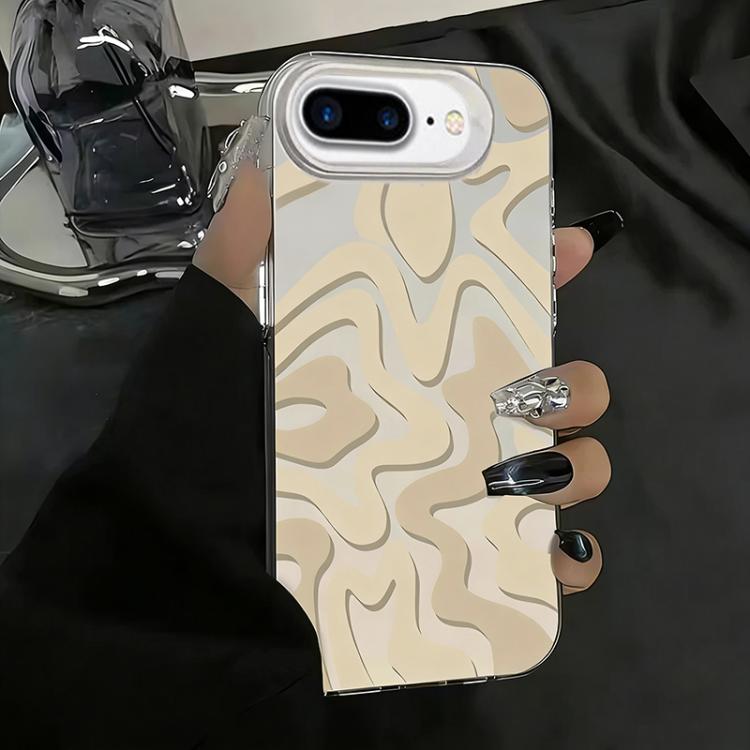 波浪條紋圖案磨砂IMD二合一PC手機殼，適用於iPhone 11、iPhone 11 Pro、iPhone X / XS、iPhone XR、iPhone XS Max、iPhone 8 Plus / 7 Plus