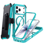 壓克力全覆蓋磁吸手機殼附背夾，適用於iPhone 17 Pro Max、iPhone 17 Pro、iPhone 17、iPhone Air、iPhone 16 Pro Max、iPhone 16 Pro