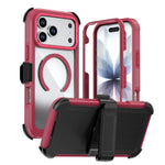 壓克力全覆蓋磁吸手機殼附背夾，適用於iPhone 17 Pro Max、iPhone 17 Pro、iPhone 17、iPhone Air、iPhone 16 Pro Max、iPhone 16 Pro