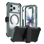 壓克力全覆蓋磁吸手機殼附背夾，適用於iPhone 17 Pro Max、iPhone 17 Pro、iPhone 17、iPhone Air、iPhone 16 Pro Max、iPhone 16 Pro