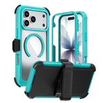 壓克力全覆蓋磁吸手機殼附背夾，適用於iPhone 17 Pro Max、iPhone 17 Pro、iPhone 17、iPhone Air、iPhone 16 Pro Max、iPhone 16 Pro