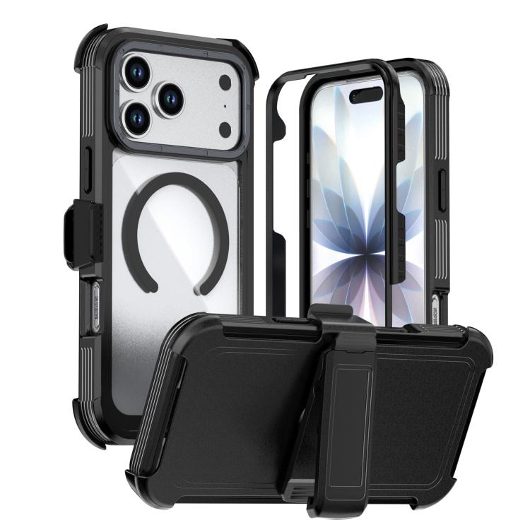 壓克力全覆蓋磁吸手機殼附背夾，適用於iPhone 17 Pro Max、iPhone 17 Pro、iPhone 17、iPhone Air、iPhone 16 Pro Max、iPhone 16 Pro
