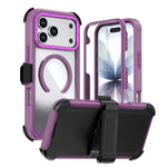 壓克力全覆蓋磁吸手機殼附背夾，適用於iPhone 17 Pro Max、iPhone 17 Pro、iPhone 17、iPhone Air、iPhone 16 Pro Max、iPhone 16 Pro