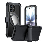 壓克力全覆蓋磁吸手機殼附背夾，適用於iPhone 17 Pro Max、iPhone 17 Pro、iPhone 17、iPhone Air、iPhone 16 Pro Max、iPhone 16 Pro