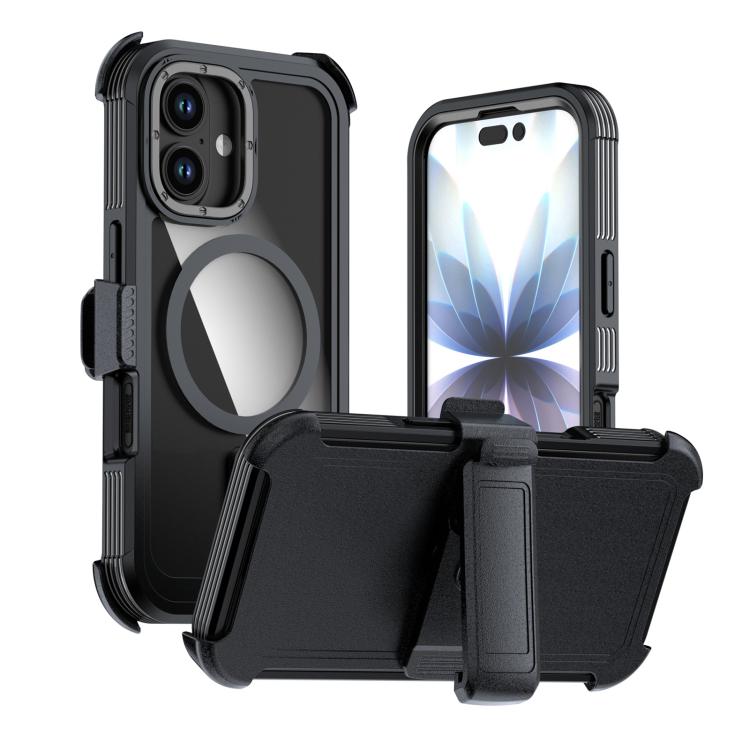 壓克力全覆蓋磁吸手機殼附背夾，適用於iPhone 17 Pro Max、iPhone 17 Pro、iPhone 17、iPhone Air、iPhone 16 Pro Max、iPhone 16 Pro