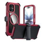 壓克力全覆蓋磁吸手機殼附背夾，適用於iPhone 17 Pro Max、iPhone 17 Pro、iPhone 17、iPhone Air、iPhone 16 Pro Max、iPhone 16 Pro