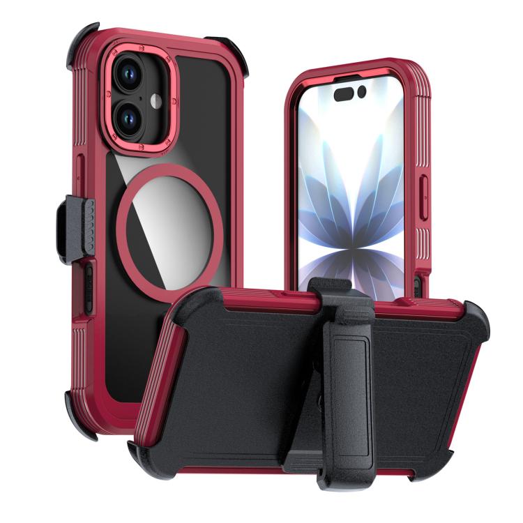 壓克力全覆蓋磁吸手機殼附背夾，適用於iPhone 17 Pro Max、iPhone 17 Pro、iPhone 17、iPhone Air、iPhone 16 Pro Max、iPhone 16 Pro