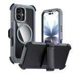 壓克力全覆蓋磁吸手機殼附背夾，適用於iPhone 17 Pro Max、iPhone 17 Pro、iPhone 17、iPhone Air、iPhone 16 Pro Max、iPhone 16 Pro