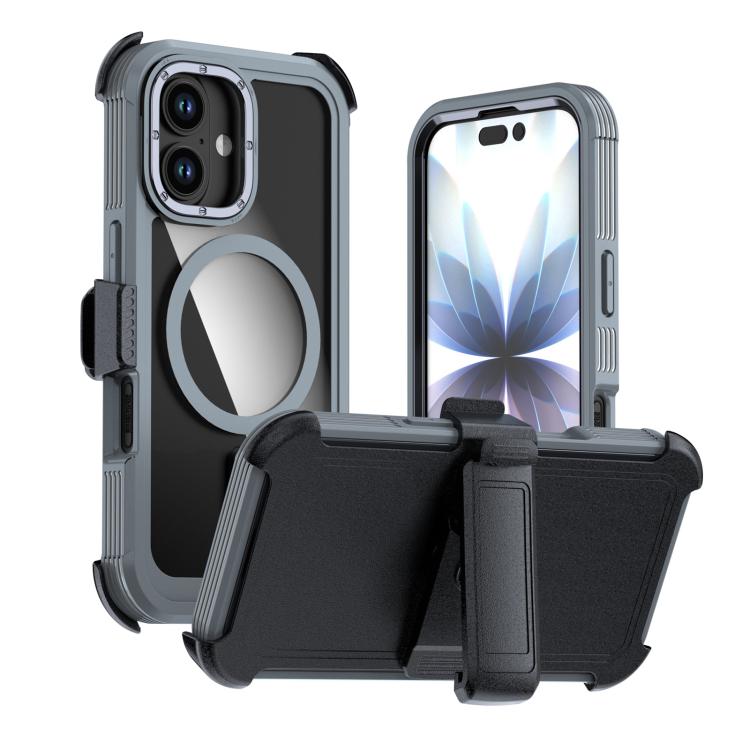 壓克力全覆蓋磁吸手機殼附背夾，適用於iPhone 17 Pro Max、iPhone 17 Pro、iPhone 17、iPhone Air、iPhone 16 Pro Max、iPhone 16 Pro