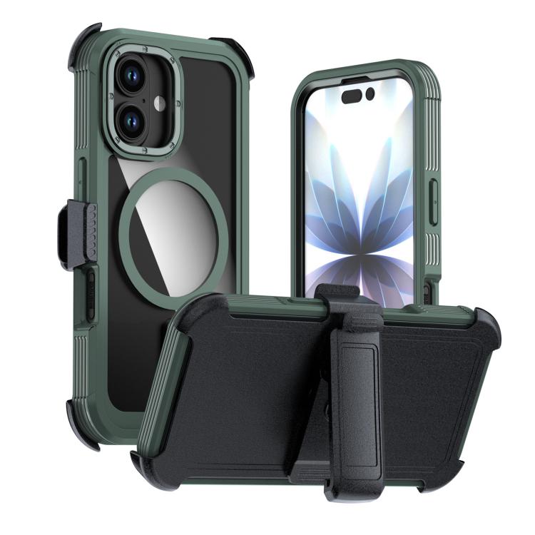 壓克力全覆蓋磁吸手機殼附背夾，適用於iPhone 17 Pro Max、iPhone 17 Pro、iPhone 17、iPhone Air、iPhone 16 Pro Max、iPhone 16 Pro