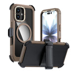壓克力全覆蓋磁吸手機殼附背夾，適用於iPhone 17 Pro Max、iPhone 17 Pro、iPhone 17、iPhone Air、iPhone 16 Pro Max、iPhone 16 Pro