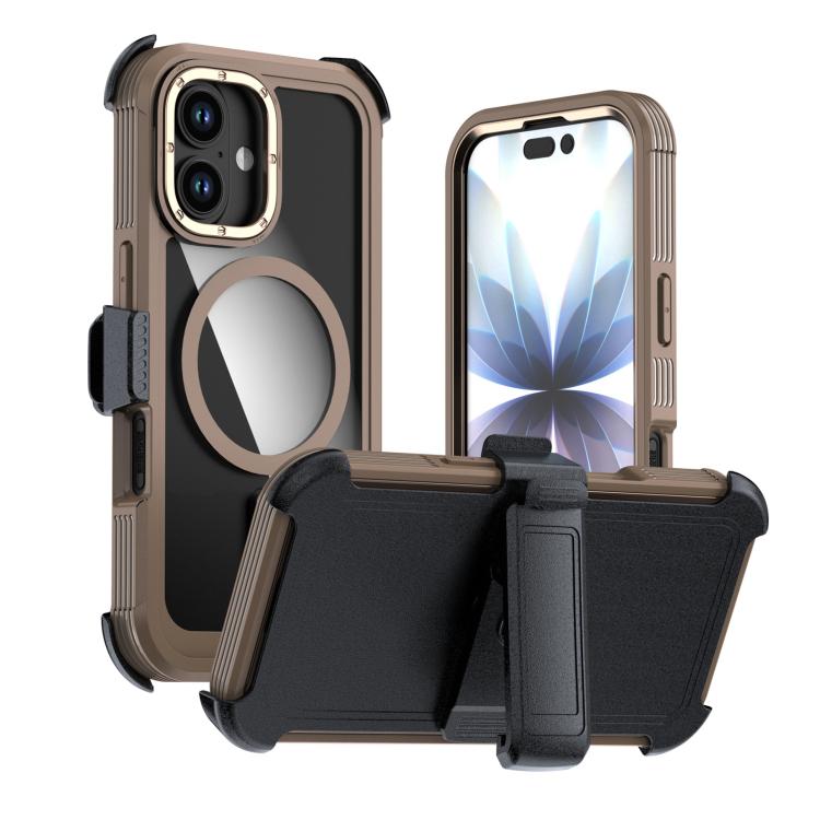 壓克力全覆蓋磁吸手機殼附背夾，適用於iPhone 17 Pro Max、iPhone 17 Pro、iPhone 17、iPhone Air、iPhone 16 Pro Max、iPhone 16 Pro