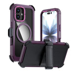 壓克力全覆蓋磁吸手機殼附背夾，適用於iPhone 17 Pro Max、iPhone 17 Pro、iPhone 17、iPhone Air、iPhone 16 Pro Max、iPhone 16 Pro