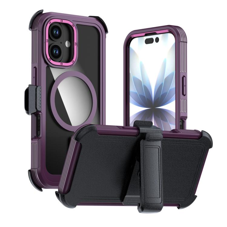 壓克力全覆蓋磁吸手機殼附背夾，適用於iPhone 17 Pro Max、iPhone 17 Pro、iPhone 17、iPhone Air、iPhone 16 Pro Max、iPhone 16 Pro