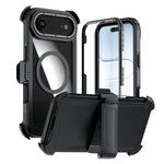 壓克力全覆蓋磁吸手機殼附背夾，適用於iPhone 17 Pro Max、iPhone 17 Pro、iPhone 17、iPhone Air、iPhone 16 Pro Max、iPhone 16 Pro
