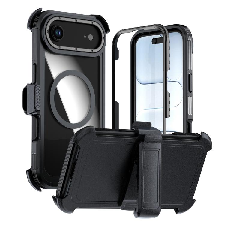 壓克力全覆蓋磁吸手機殼附背夾，適用於iPhone 17 Pro Max、iPhone 17 Pro、iPhone 17、iPhone Air、iPhone 16 Pro Max、iPhone 16 Pro