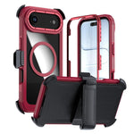 壓克力全覆蓋磁吸手機殼附背夾，適用於iPhone 17 Pro Max、iPhone 17 Pro、iPhone 17、iPhone Air、iPhone 16 Pro Max、iPhone 16 Pro