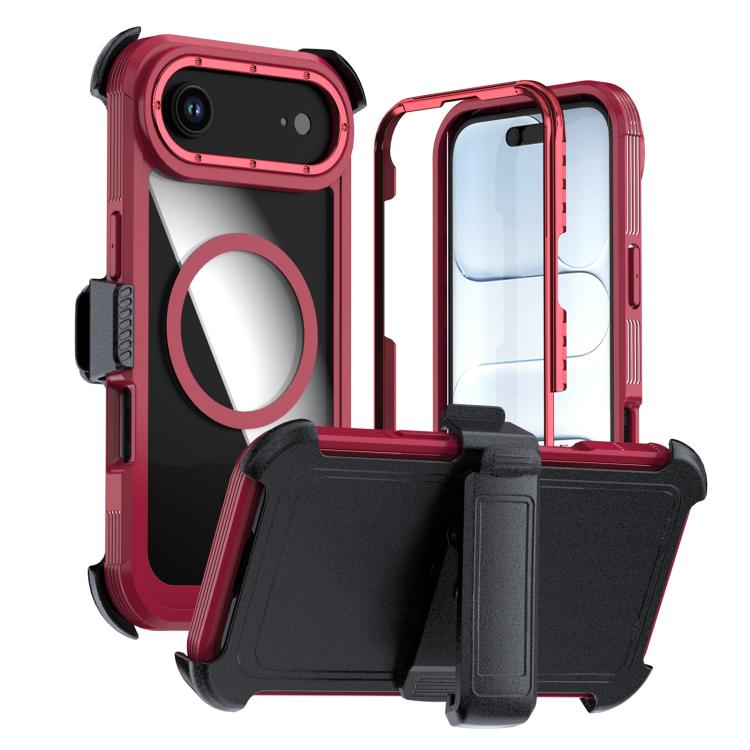 壓克力全覆蓋磁吸手機殼附背夾，適用於iPhone 17 Pro Max、iPhone 17 Pro、iPhone 17、iPhone Air、iPhone 16 Pro Max、iPhone 16 Pro
