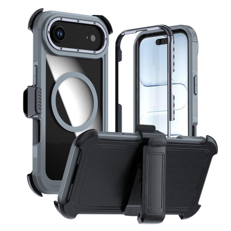壓克力全覆蓋磁吸手機殼附背夾，適用於iPhone 17 Pro Max、iPhone 17 Pro、iPhone 17、iPhone Air、iPhone 16 Pro Max、iPhone 16 Pro