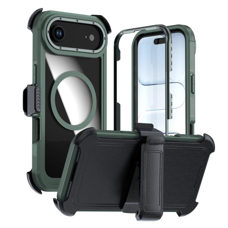 壓克力全覆蓋磁吸手機殼附背夾，適用於iPhone 17 Pro Max、iPhone 17 Pro、iPhone 17、iPhone Air、iPhone 16 Pro Max、iPhone 16 Pro