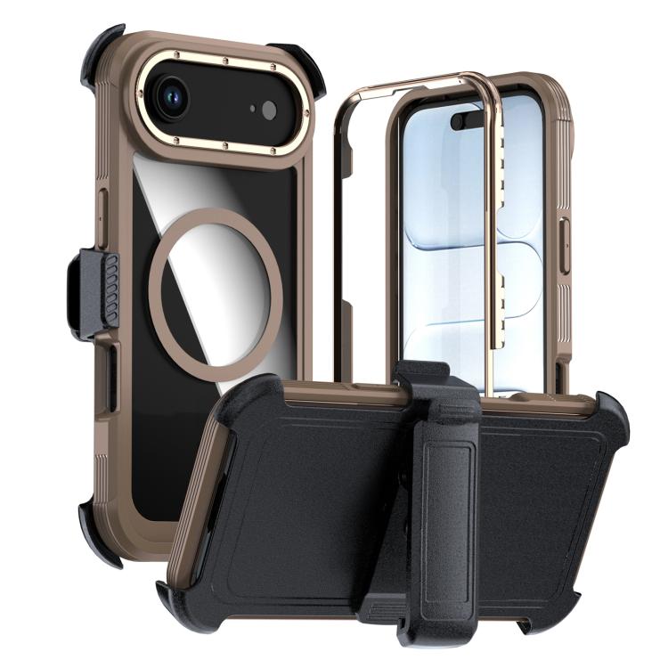 壓克力全覆蓋磁吸手機殼附背夾，適用於iPhone 17 Pro Max、iPhone 17 Pro、iPhone 17、iPhone Air、iPhone 16 Pro Max、iPhone 16 Pro