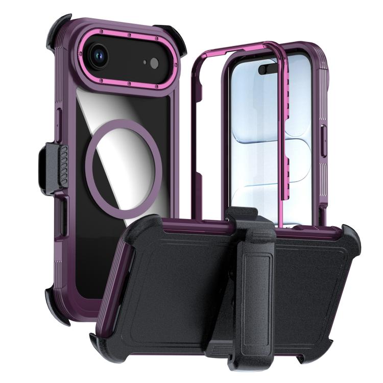 壓克力全覆蓋磁吸手機殼附背夾，適用於iPhone 17 Pro Max、iPhone 17 Pro、iPhone 17、iPhone Air、iPhone 16 Pro Max、iPhone 16 Pro