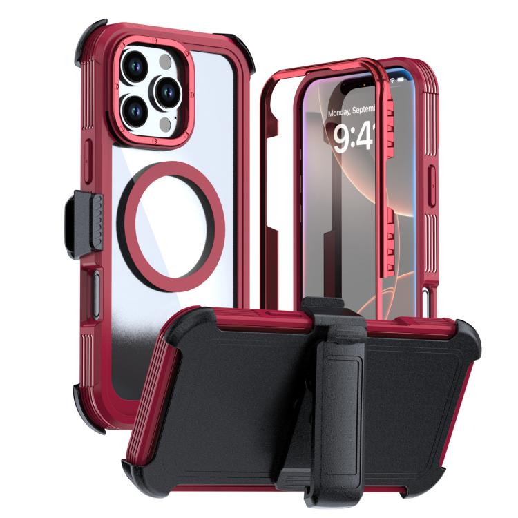 壓克力全覆蓋磁吸手機殼附背夾，適用於iPhone 17 Pro Max、iPhone 17 Pro、iPhone 17、iPhone Air、iPhone 16 Pro Max、iPhone 16 Pro