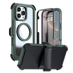 壓克力全覆蓋磁吸手機殼附背夾，適用於iPhone 17 Pro Max、iPhone 17 Pro、iPhone 17、iPhone Air、iPhone 16 Pro Max、iPhone 16 Pro