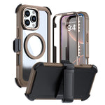 壓克力全覆蓋磁吸手機殼附背夾，適用於iPhone 17 Pro Max、iPhone 17 Pro、iPhone 17、iPhone Air、iPhone 16 Pro Max、iPhone 16 Pro