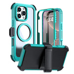 壓克力全覆蓋磁吸手機殼附背夾，適用於iPhone 17 Pro Max、iPhone 17 Pro、iPhone 17、iPhone Air、iPhone 16 Pro Max、iPhone 16 Pro