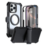 壓克力全覆蓋磁吸手機殼附背夾，適用於iPhone 17 Pro Max、iPhone 17 Pro、iPhone 17、iPhone Air、iPhone 16 Pro Max、iPhone 16 Pro